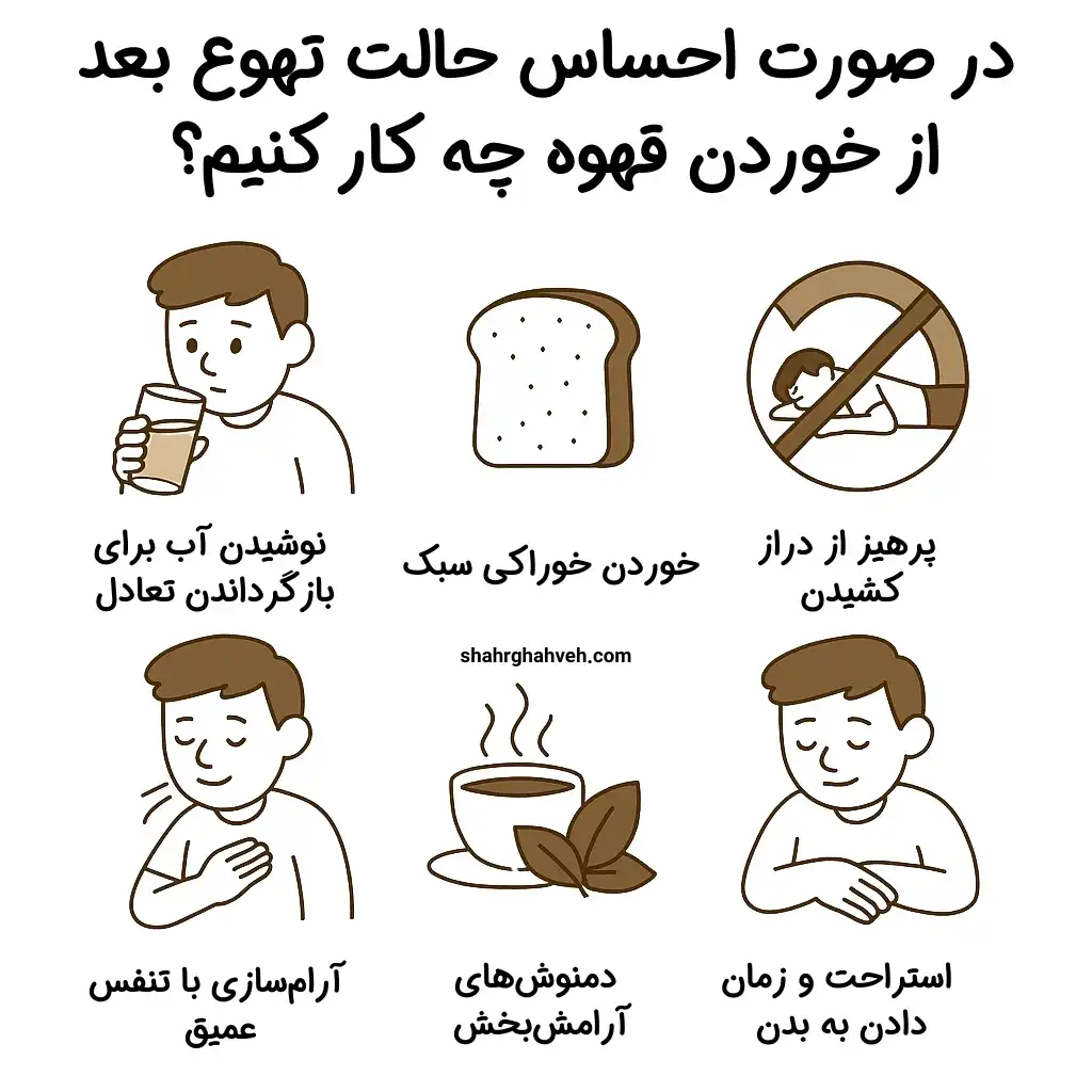 در صورت احساس حالت تهوع بعد از خوردن قهوه چه کار کنیم؟