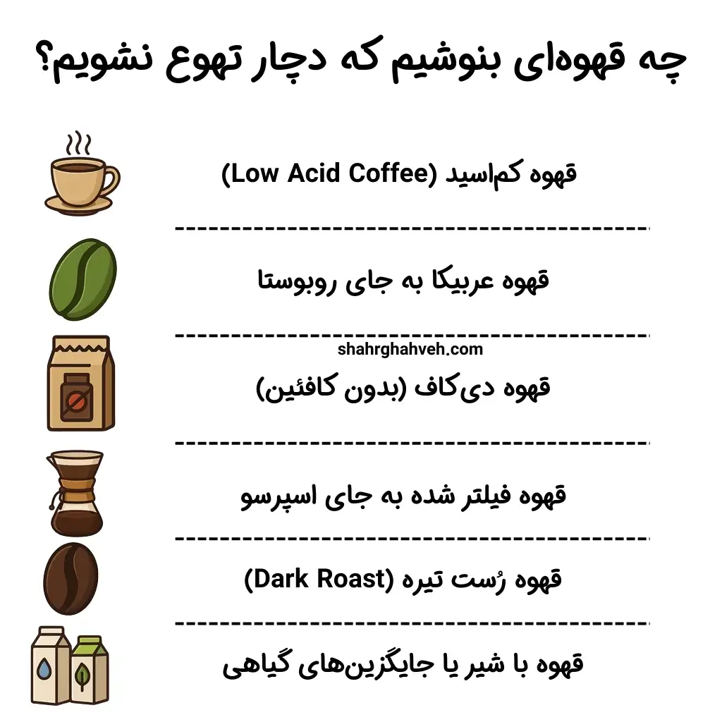 چه قهوه ای بنوشیم که دچار تهوع نشویم؟
